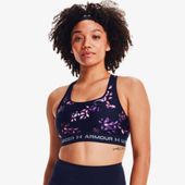 Top Mujer Under Armour Crossback Mid Print Azul
