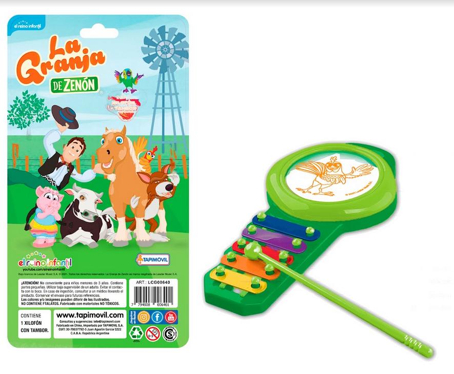 Set Musical Xilófono Y Tambor La Granja De Zenón