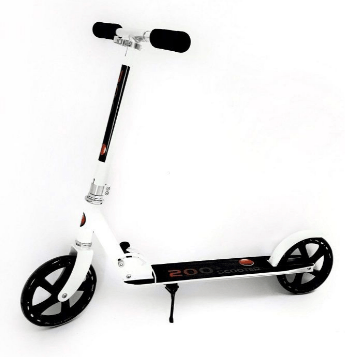 Monopatín Aluminio Plegable L-200-2c Blanco