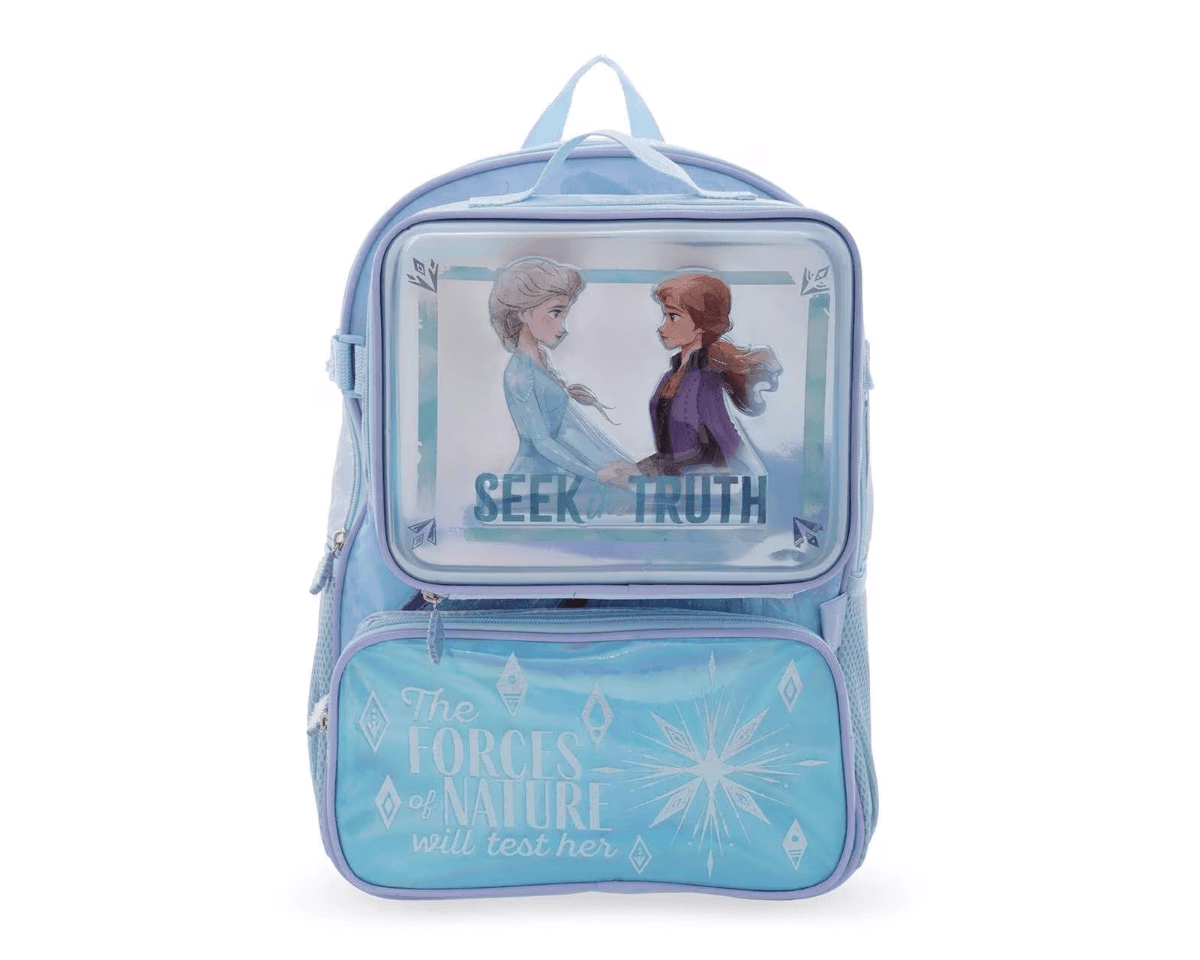 Mochila Azul Frozen Ana Y Elsa 40x30x12cm