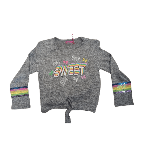 Remera Manga Larga Gris Girls Attitude