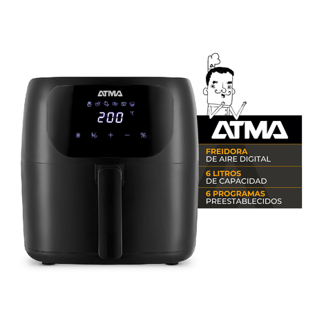 Freidora de Aire Panel Digital 6 programas Atma