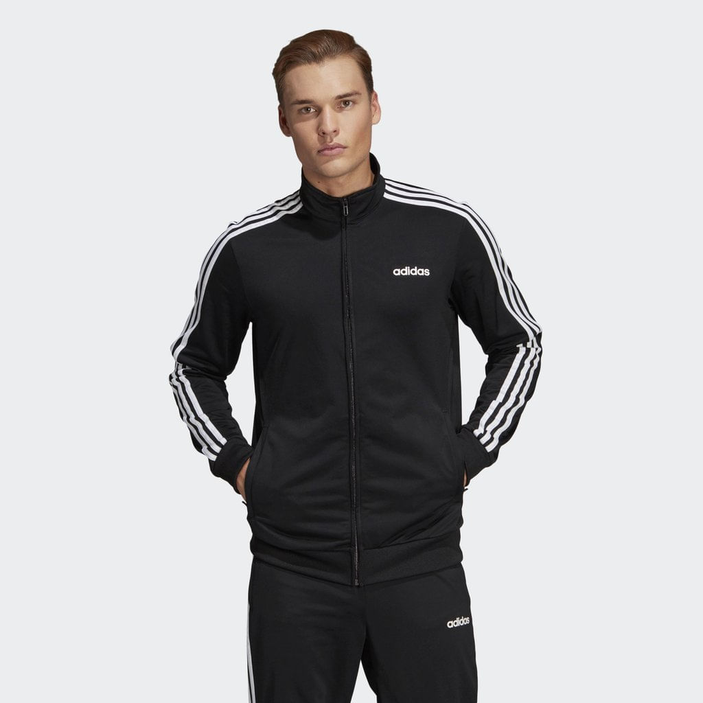 Campera Ess Tricot 3 Tiras Negro Adidas