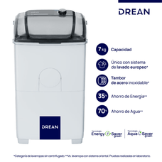 Lavarropas Semiautomático Drean LTDR79SB 7 Kilos