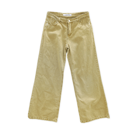 Pantalon Wideleg Rigido Beige