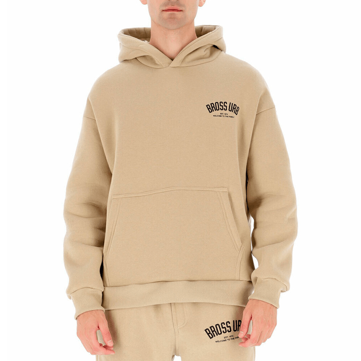 Buzo Canguro Oferta Buzo Buzo Canguro Bross Frisa Estampa Beige