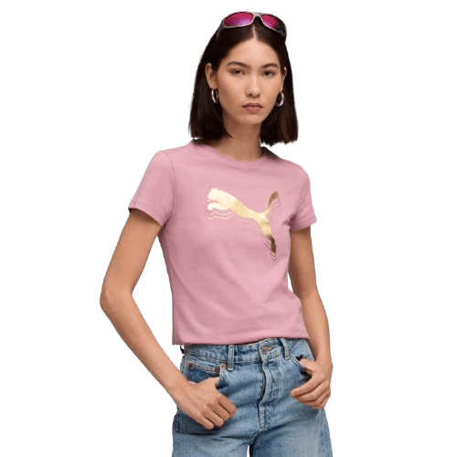 Remera Puma Ess Metallic Tee Rosa Mujer Coppel - Main Image
