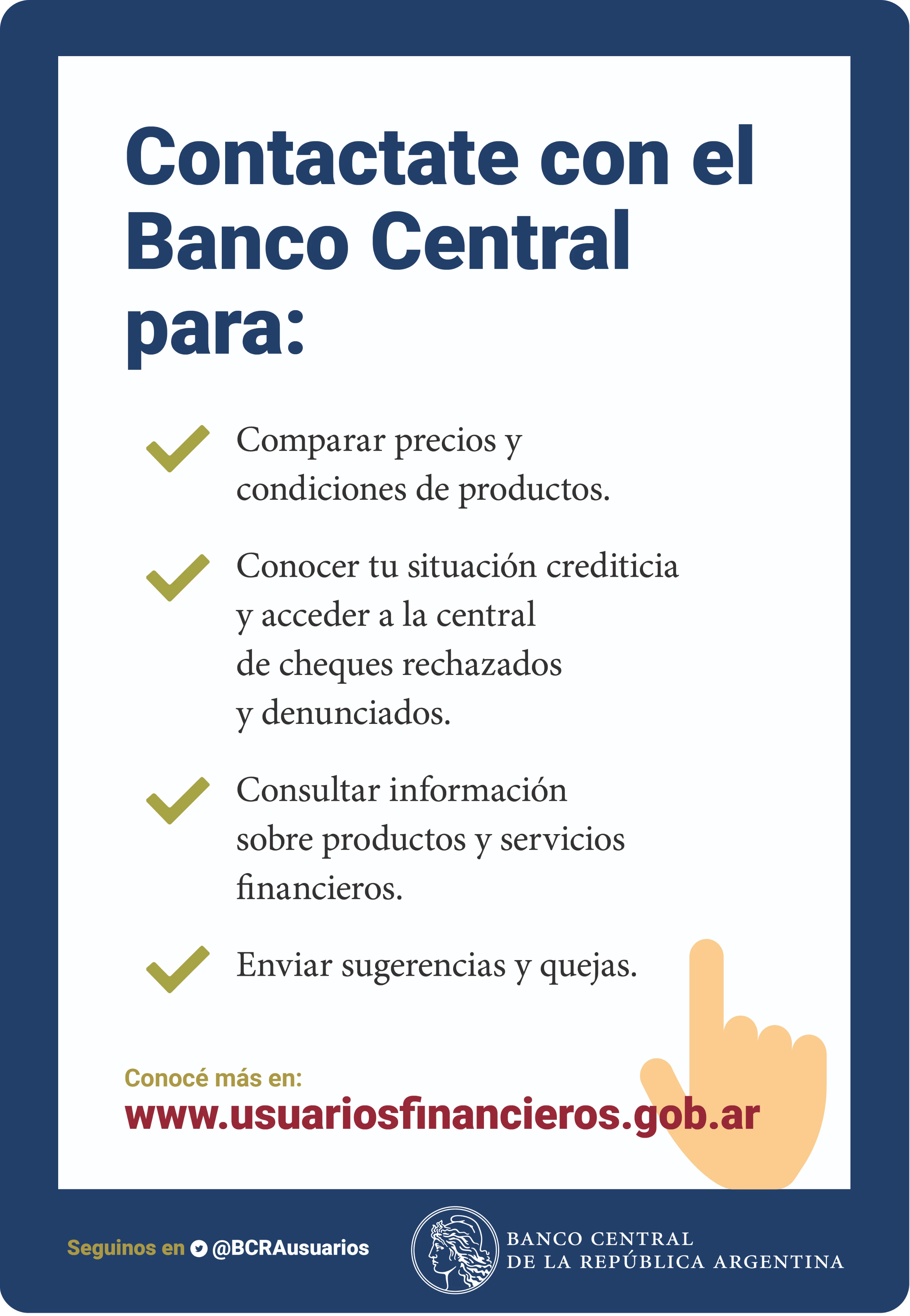 información con el banco central